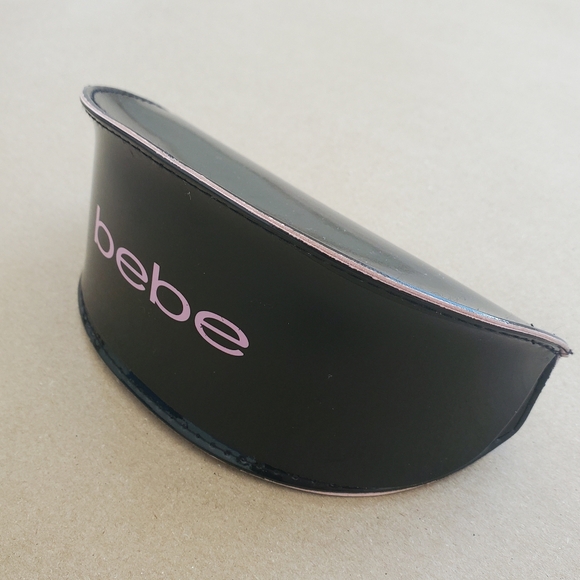 Women's BEBE Sunglasses Blingtastic Model BB7020 Black & Gun Metal *Case Incl. - Picture 10 of 12